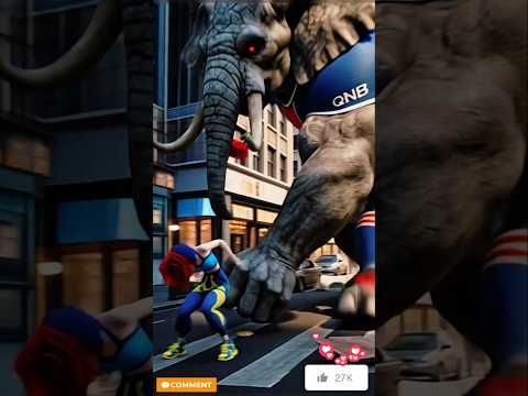 giant brainrot chases Kpop demon hunters to give flowers 🥀🦍🤯 #brainrot #italianbrainrot #kpop