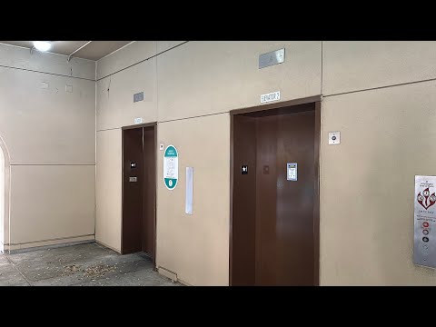 Scenic Dover (mod. SF Elevator) Hydraulic Elevators @ Flint Garage, De Anza College, Cupertino, CA