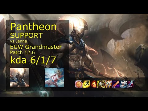 Pantheon Support & Kai'Sa vs Janna & Zeri - EUW 6/1/7 Patch 12.6 Gameplay