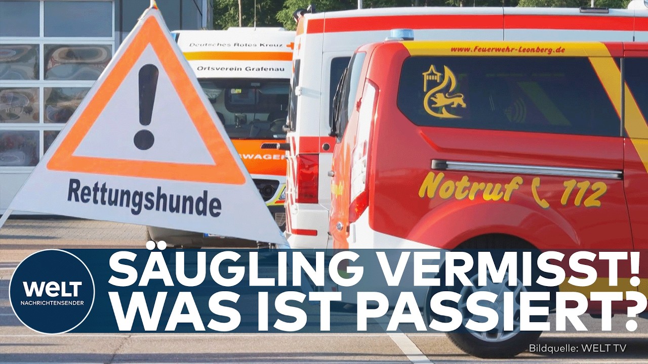 RENNINGEN: Mysteriöser Vermisstenfall! Säugling verschwunden! – Polizei sucht mit Großaufgebot