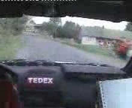 Robert Gryczyński onboard crash - Krakowski Rally 2000