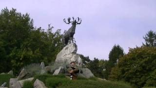 Playing the Bagpipes at Beaumont-Hamel (Somme Battlefield)