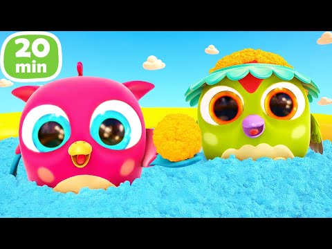 Animerade filmer för barn. Uggleungen Hopp Hopp och Hackspetten Hack Hack. Pedagogiska videor