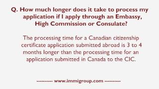 How much longer it take to process my application if I apply through an Embassy,High Com./Consulate?