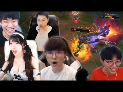FAKER WITNESSES KHA'ZIX'S BUFF FIRSTHAND - Random Stream Highlights (Translated)