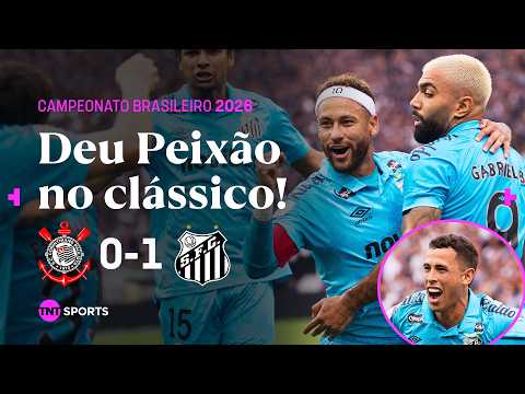 SANTOS CRAVA APÓS FALTA MAGISTRAL DE NEYMAR E VENCE O CLÁSSICO! CORINTHIANS 0X1 SANTOS