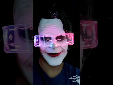 2 Óculos Luminosos LED Cyberpunk para Festas Rave 7 cores