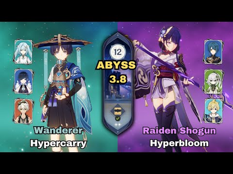 SPIRAL ABYSS 3.8: C1 Wanderer Faruzan Hypercarry & C0 Raiden Shogun Hyperbloom | Floor 12 - 9 Stars