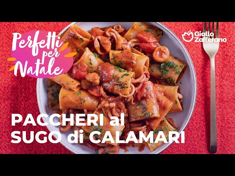 PACCHERI al SUGO di CALAMARI - SUPER SAPORITI😍🦑🍅