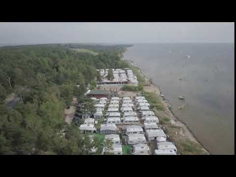 Camping Maszoperia w Jastarni z lotu ptaka