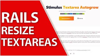 Textarea Autoresizing With Stimulus | Ruby on Rails 7 Tutorial
