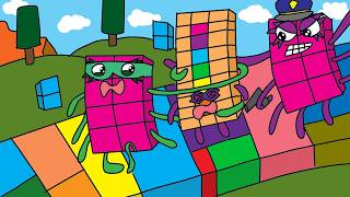Octo naughty kidnaps 27 and octoblock rescues 27 | Numberblocks fanmade coloring story