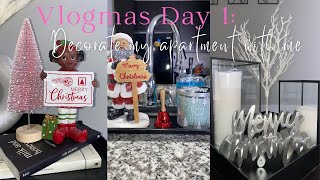 VLOGMAS DAY 1: DECORATE MY APARTMENT WITH ME 💘