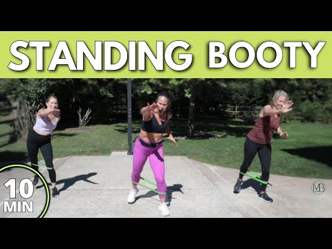 10 MIN STANDING BOOTY PUMP | Mini Band | NO JUMPING