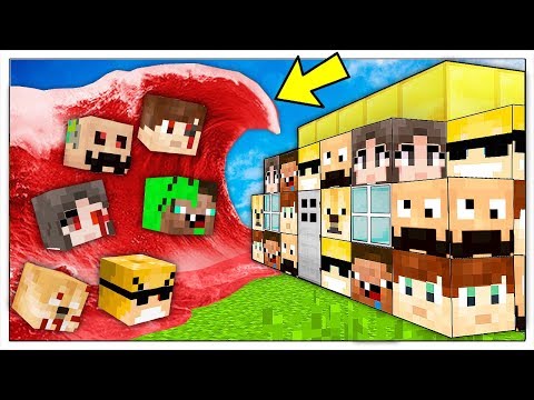 ONDA GIGANTE DI YOUTUBER CATTIVI CONTRO BASE DI YOUTUBERS BUONI! - Minecraft ITA
