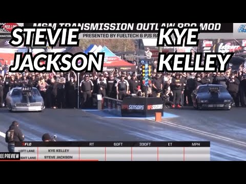 Kye Kelley beats Stevie Fast Jackson at the US street nationals pro mod race.