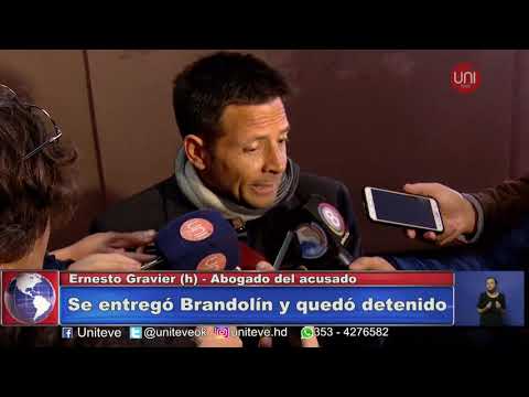 Se entregó Brandolín: La palabra de su abogado.