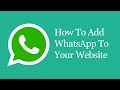 How To Add Whatsapp To Your Website How To Add Whatsapp To Your Website