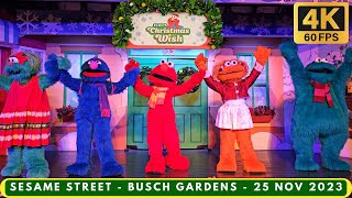 Sesame Street - Elmo&#39;s Christmas Wish (À Noite) Show Completo 4K - Busch Gardens - 25 NOV 2023