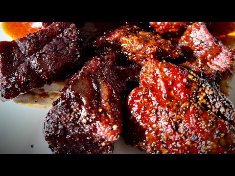 Smoked Bison Roast (burnt ends)