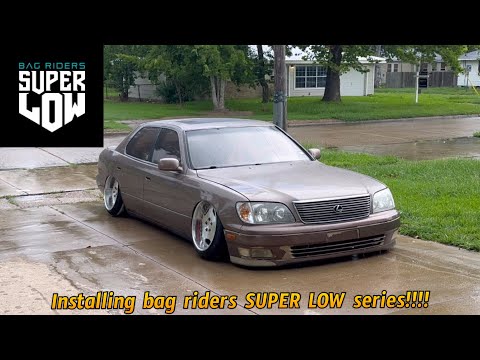 INSTALLING BAGRIDERS SUPER LOW BAGS ON MY LS400!!
