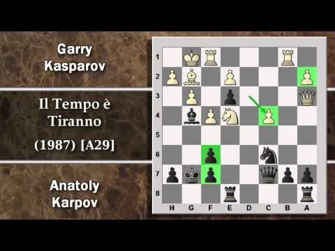 Annotated Chess Games 56 - Kasparov vs. Karpov - Time is a Tyrant - 1987 WCM [A29]