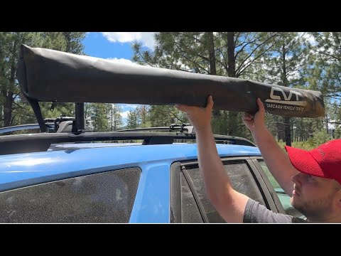 Reviewing Ironman 4x4 Quick Release Awning Brackets in the back country with CVT awning