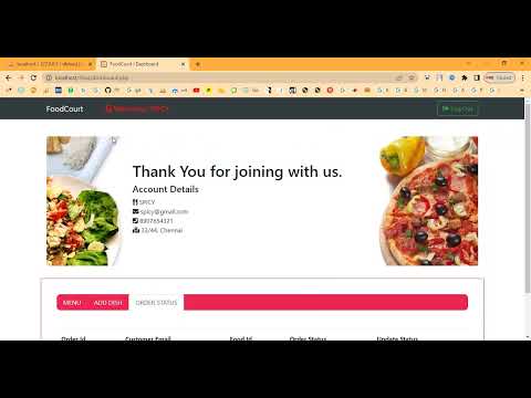 Food Ordering and Management System in PHP Application Projects