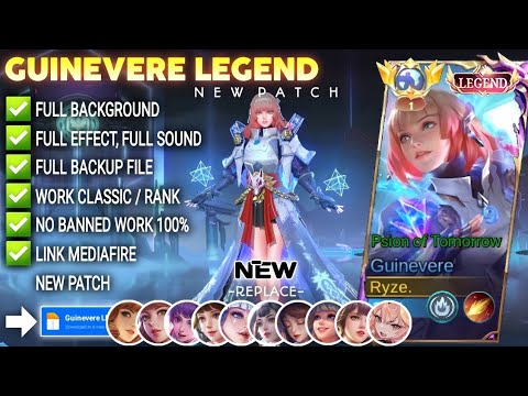 VIGNETTE! Script Skin Guinevere Legend - Psion Of Tomorrow No Password | Full Effect Voice | Terbaru