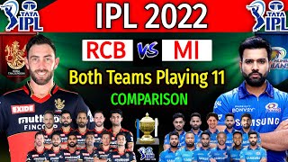 IPL 2022 | RCB Vs MI Playing 11 Comparison | Bangalore Vs Mumbai Playing 11 IPL 2022 | MI Vs RCB |