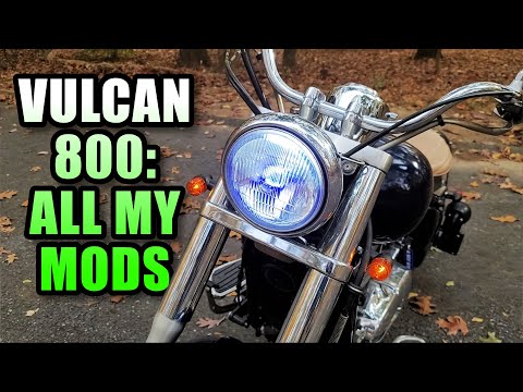Every mod I've done to my 2005 Kawasaki Vulcan 800 Classic Bobber!