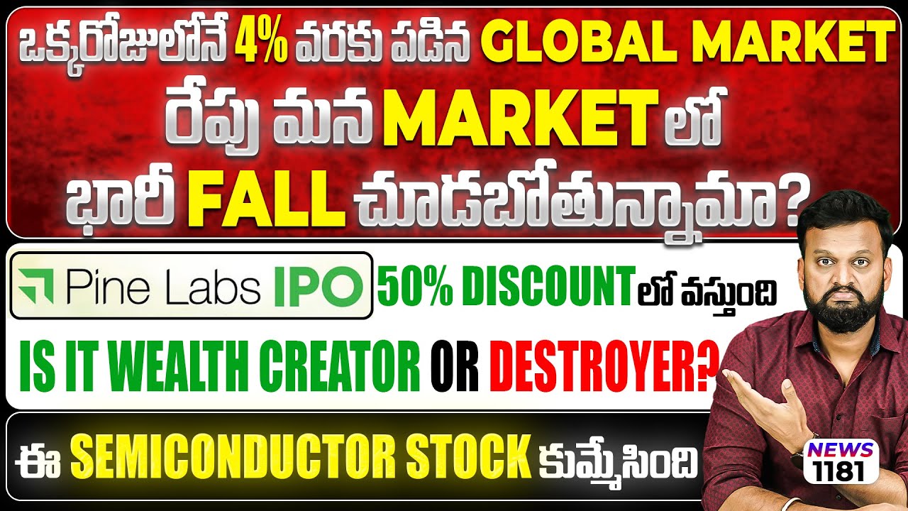 ఒక్కరోజులోనే 4% వరకు పడిన globalmarket రేపు మన market లో భారీfall చూడ?