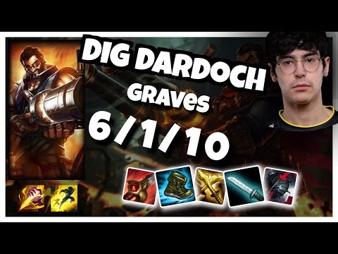 DIG Dardoch Graves JUNGLE (6/1/10) vs Nidalee Gameplay Replay - Patch 10.22