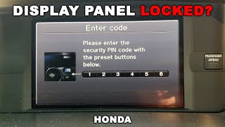 Honda Odyssey How  to Unlock Locked Radio