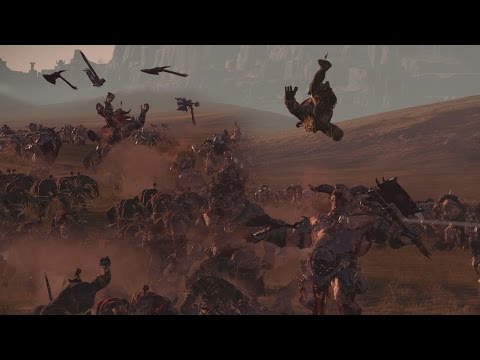 7020 SAVAGE ORC ARRER BOYZ vs 468 MINOTAURS - Total War: WARHAMMER