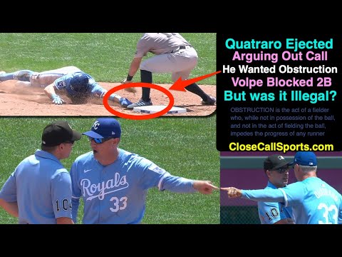 E77 - Matt Quatraro Ejected After Umpire Paul Clemons' Obstruction No-Call as Volpe Blocks Witt @ 2B