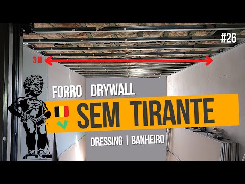 Drywall ceiling with studs (SELF-SUPPORTING) | Dressing room and bathroom structure #26