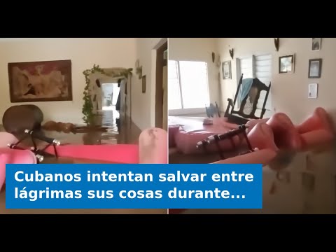 Cubanos intentan salvar entre lágrimas sus cosas durante el paso del huracán Melissa: "Qué dolor tan