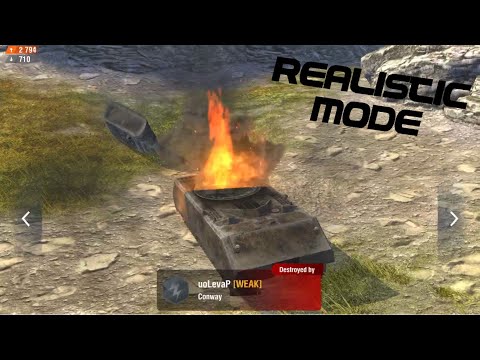 Maus (Realistic Mode Turret Blown off of Tank) WORLD OF TANKS BLITZ MMO