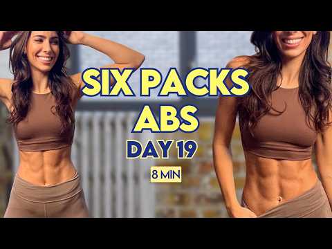 Tag 19 | KOSTENLOSE Bauchmuskel- und Fettverbrennungs-Challenge | 8 Minuten Sixpack und Rumpfmusk...