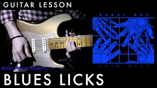 How to play - Buddy Guy style Blues Licks Guitar Lesson | “Who&#39;s Gonna Fill Those Shoes”