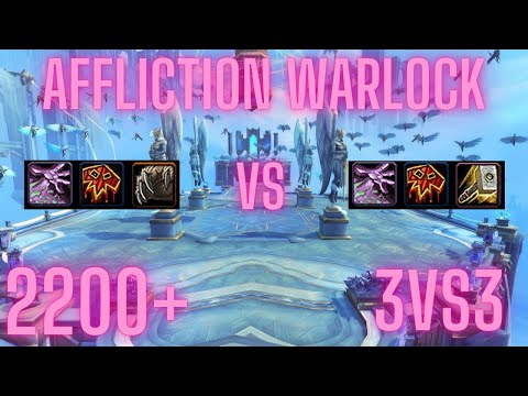 Affliction Warlock Shadowlands 3vs3 Arena 2,2k+  PvP - Lock/Shaman/Dudu vs Lock/Sshaman/Pala