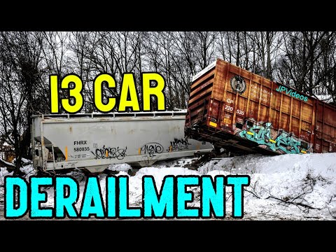 FREIGHT TRAIN DERAILMENT! Clean-up & Details (R&N Railroad)