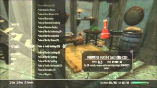 Skyrim: Creating High-level Fortify Enchanting and Blacksmithing Potions