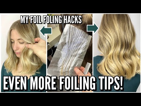 MORE FOIL HIGHLIGHTING TIPS! My SPEEDY placement and folding HACKS...PLUS toning how-to and K18 Oil!