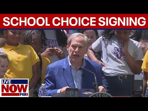 Video | Texas Gov. Abbott signs school choice bill into law  | LiveNOW from FOX