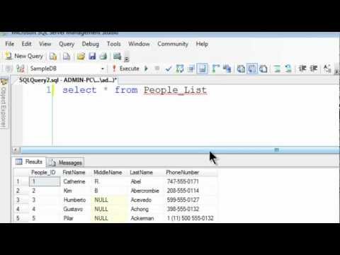 SQL Server Express 2008 R2 Tutorial 11 - View