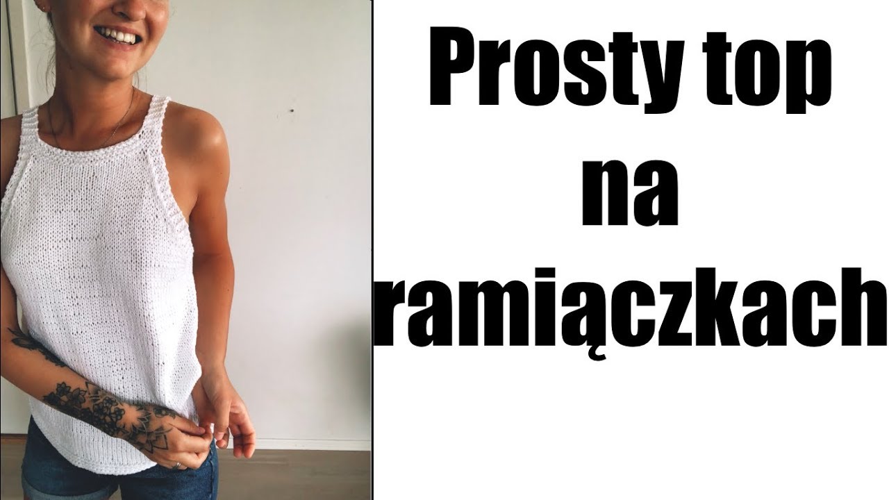 Prosty top na ramiączkach