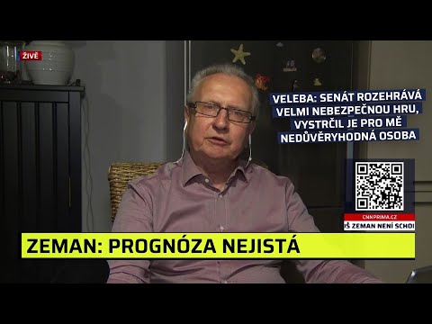 Veleba: Senát rozehrává velmi nebezpečnou hru, Vystrčil je pro mě nedůvěryhodná osoba