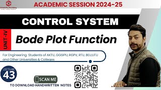 CS43: Frequency Response Analysis |  Solved Examples of Bode Plots | Bode Plot function